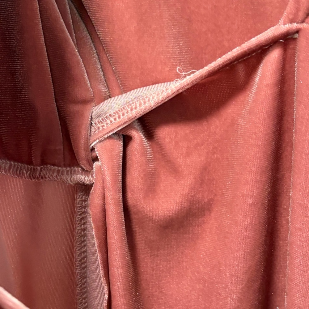 MISA Los Angeles size Medium Carolina Dress in Rose Pink Velvet Midi Wrap Dress - Picture 8 of 15